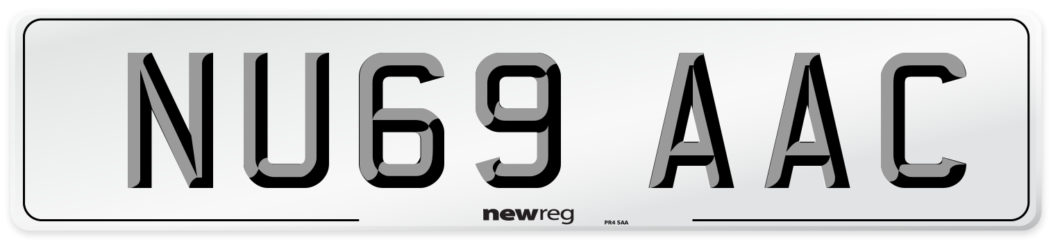 NU69 AAC Number Plate from New Reg